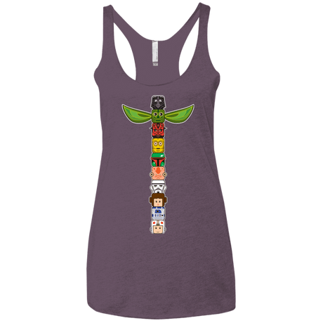 T-Shirts Vintage Purple / X-Small Star Wars Totem Women's Triblend Racerback Tank
