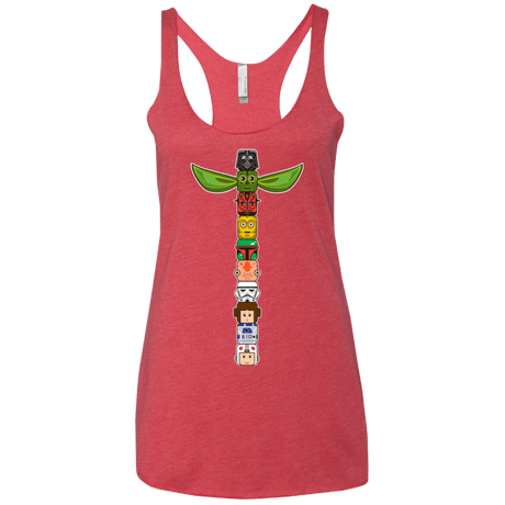 T-Shirts Vintage Red / X-Small Star Wars Totem Women's Triblend Racerback Tank