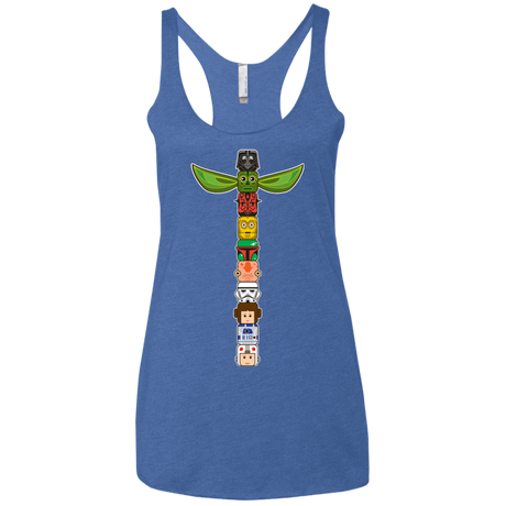 T-Shirts Vintage Royal / X-Small Star Wars Totem Women's Triblend Racerback Tank