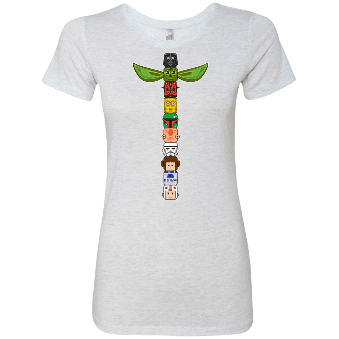 T-Shirts Heather White / Small Star Wars Totem Women's Triblend T-Shirt