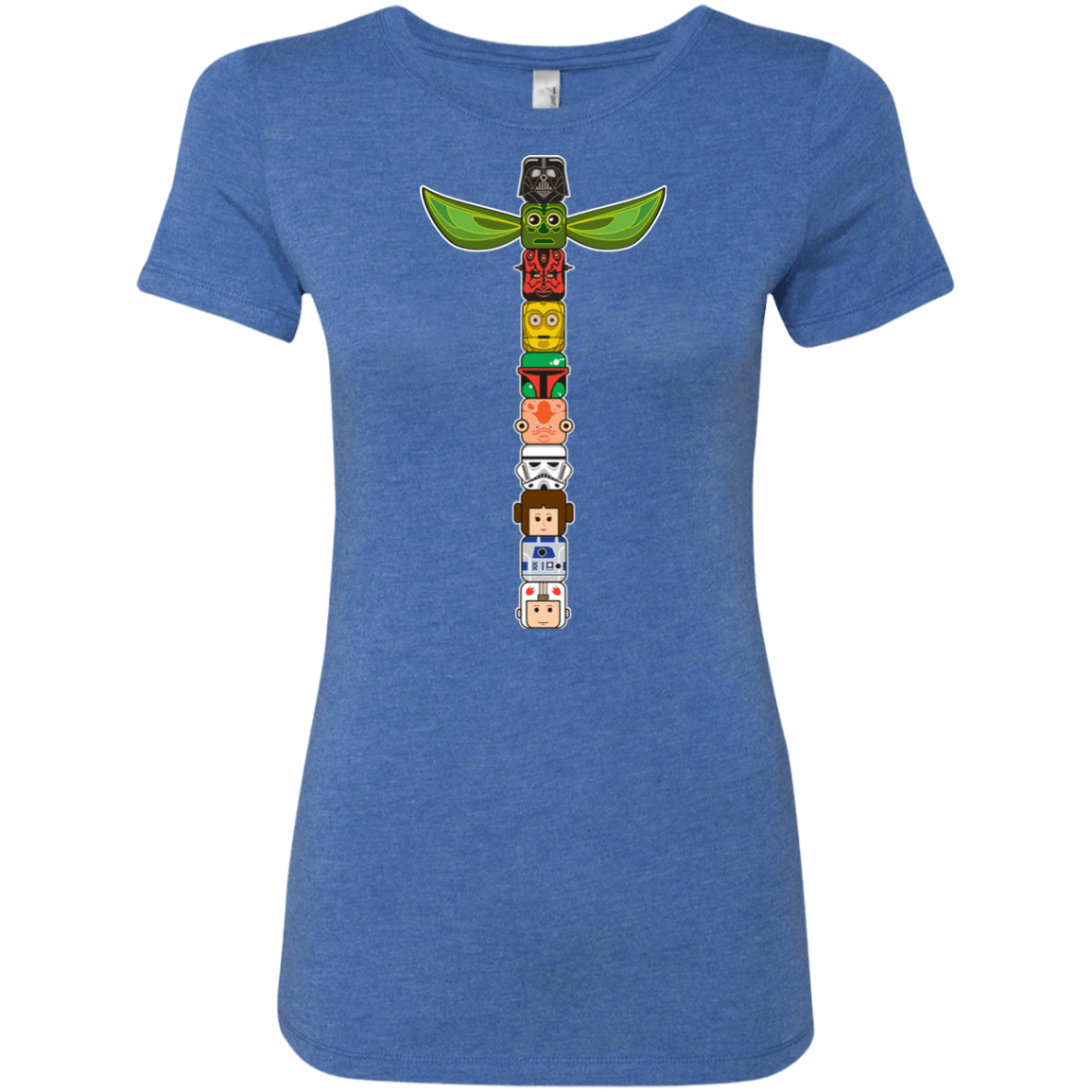 T-Shirts Vintage Royal / Small Star Wars Totem Women's Triblend T-Shirt