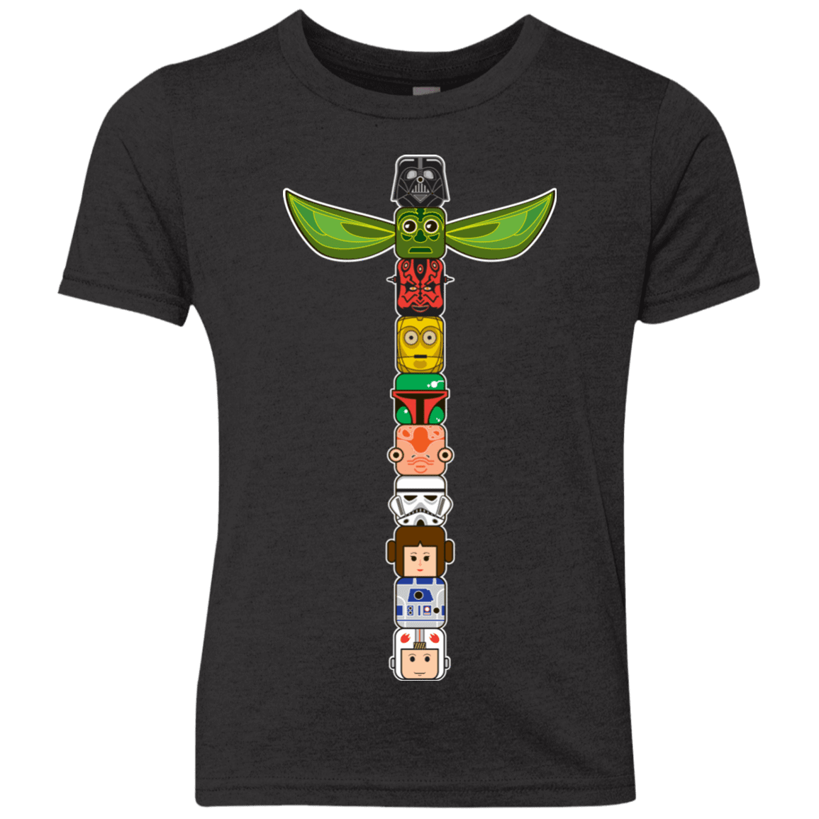 T-Shirts Vintage Black / YXS Star Wars Totem Youth Triblend T-Shirt