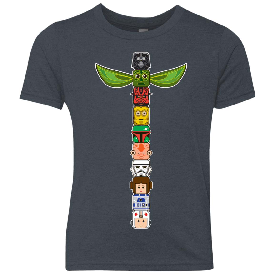 T-Shirts Vintage Navy / YXS Star Wars Totem Youth Triblend T-Shirt