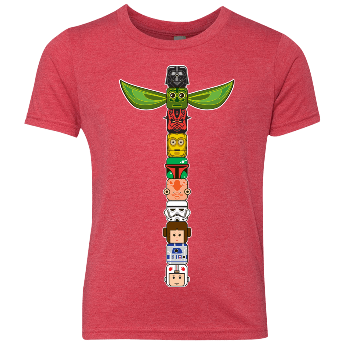 T-Shirts Vintage Red / YXS Star Wars Totem Youth Triblend T-Shirt
