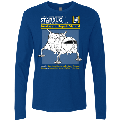 T-Shirts Royal / Small Starbug Service And Repair Manual Men's Premium Long Sleeve