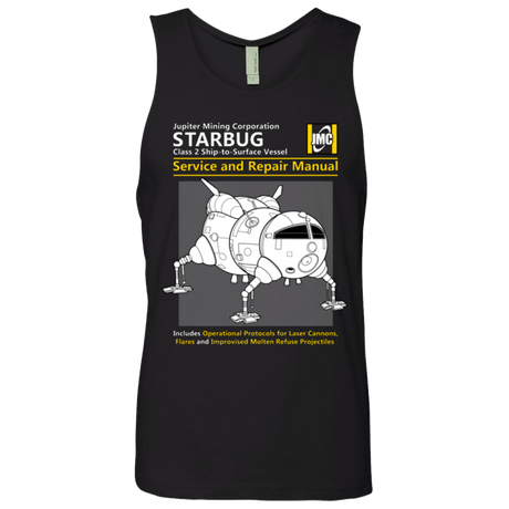 T-Shirts Black / Small Starbug Service And Repair Manual Men's Premium Tank Top