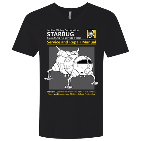 T-Shirts Black / X-Small Starbug Service And Repair Manual Men's Premium V-Neck
