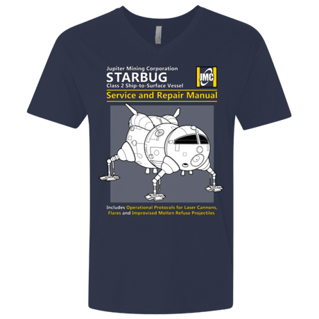 T-Shirts Midnight Navy / X-Small Starbug Service And Repair Manual Men's Premium V-Neck