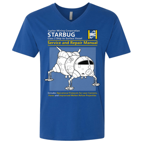 T-Shirts Royal / X-Small Starbug Service And Repair Manual Men's Premium V-Neck