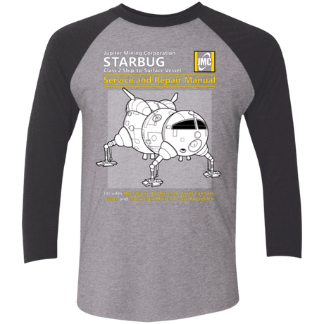 T-Shirts Premium Heather/ Vintage Black / X-Small Starbug Service And Repair Manual Men's Triblend 3/4 Sleeve