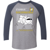 T-Shirts Premium Heather/ Vintage Navy / X-Small Starbug Service And Repair Manual Men's Triblend 3/4 Sleeve
