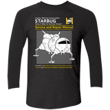 T-Shirts Vintage Black/Vintage Black / X-Small Starbug Service And Repair Manual Men's Triblend 3/4 Sleeve