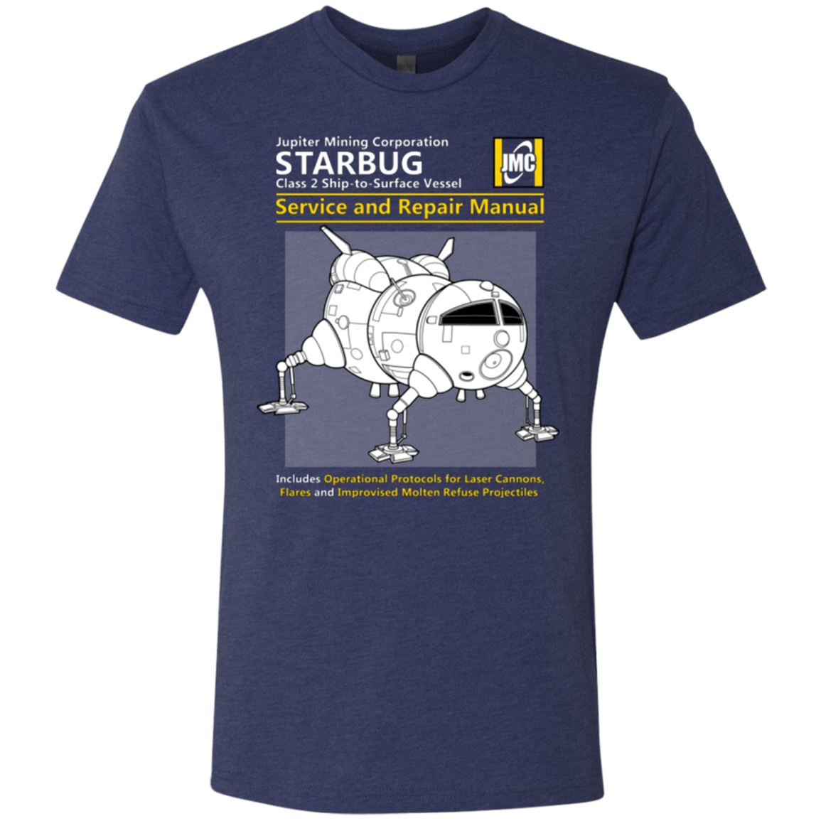 T-Shirts Vintage Navy / Small Starbug Service And Repair Manual Men's Triblend T-Shirt