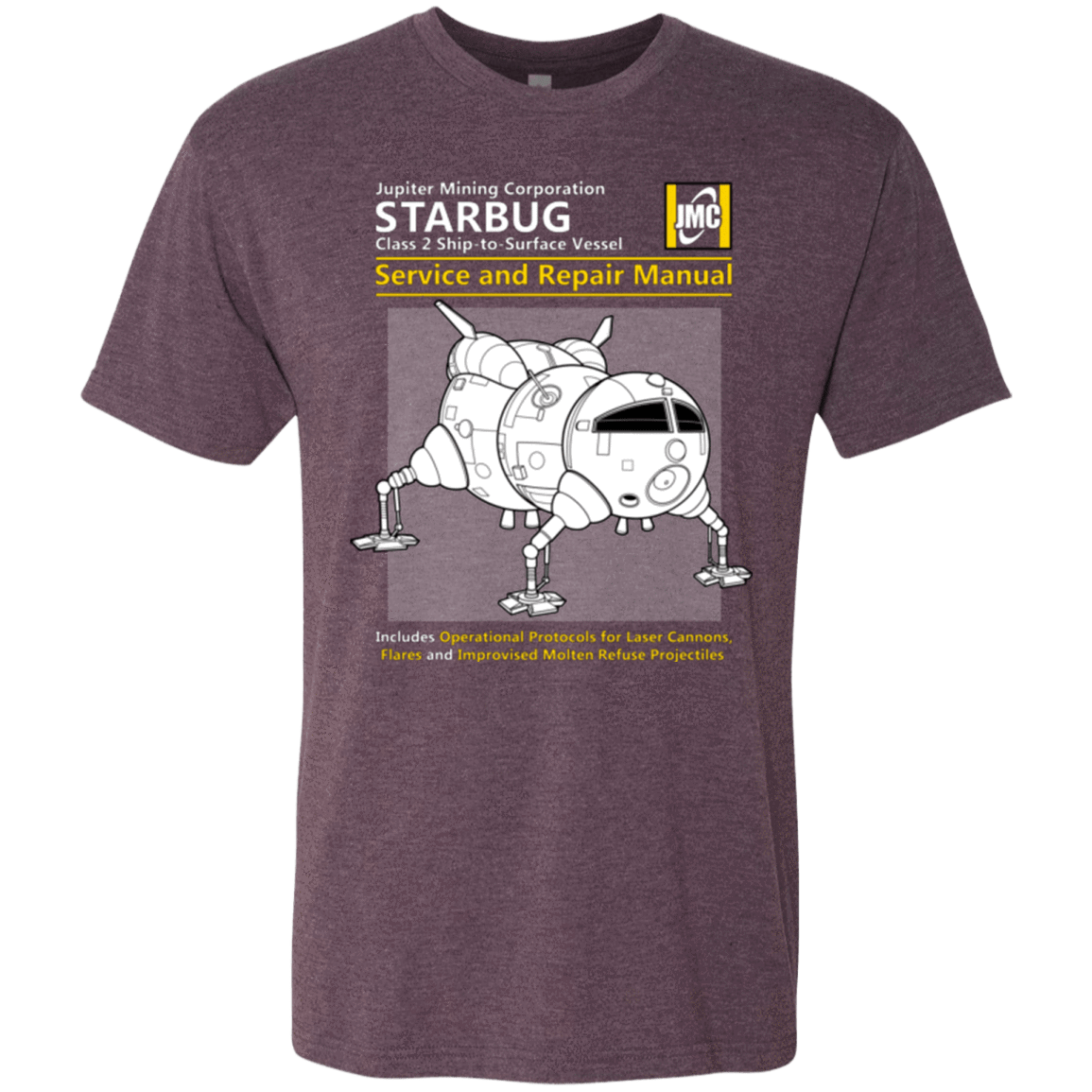 T-Shirts Vintage Purple / Small Starbug Service And Repair Manual Men's Triblend T-Shirt