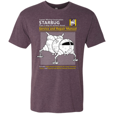 T-Shirts Vintage Purple / Small Starbug Service And Repair Manual Men's Triblend T-Shirt