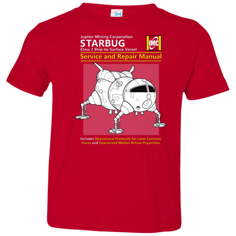 T-Shirts Red / 2T Starbug Service And Repair Manual Toddler Premium T-Shirt