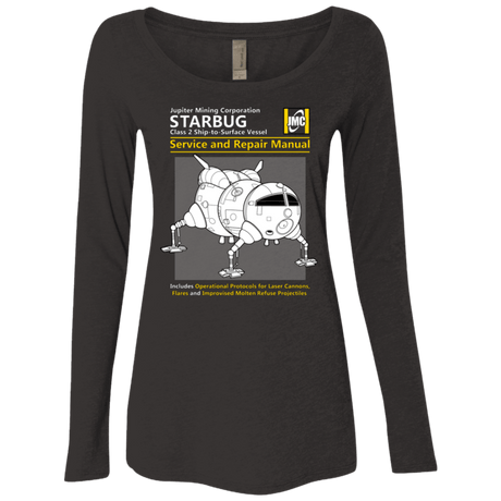 T-Shirts Vintage Black / Small Starbug Service And Repair Manual Women's Triblend Long Sleeve Shirt