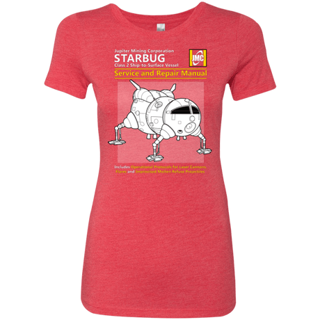 T-Shirts Vintage Red / Small Starbug Service And Repair Manual Women's Triblend T-Shirt