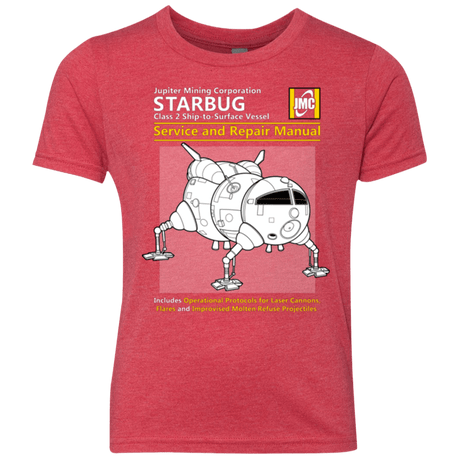 T-Shirts Vintage Red / YXS Starbug Service And Repair Manual Youth Triblend T-Shirt