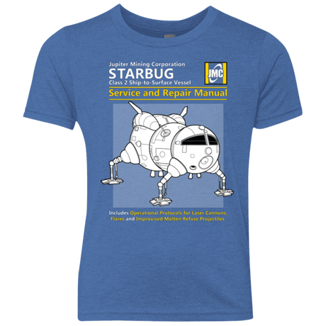 T-Shirts Vintage Royal / YXS Starbug Service And Repair Manual Youth Triblend T-Shirt