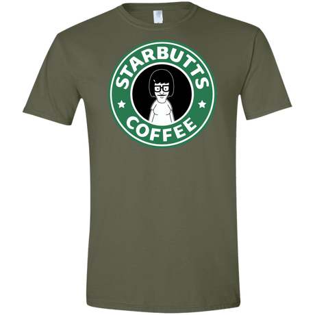 T-Shirts Military Green / S Starbutts Men's Semi-Fitted Softstyle