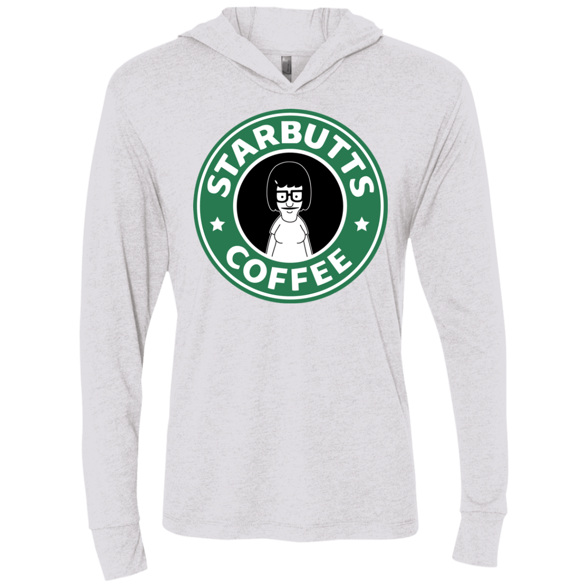 T-Shirts Heather White / X-Small Starbutts Triblend Long Sleeve Hoodie Tee