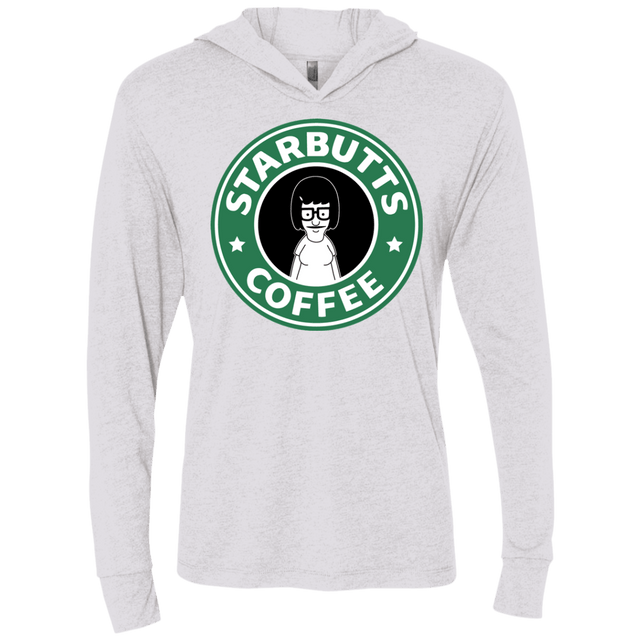 T-Shirts Heather White / X-Small Starbutts Triblend Long Sleeve Hoodie Tee