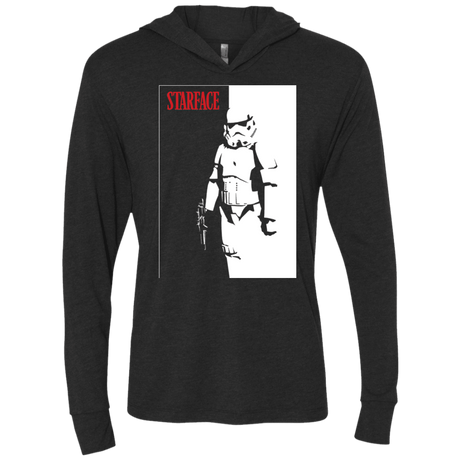T-Shirts Vintage Black / X-Small STARFACE Triblend Long Sleeve Hoodie Tee