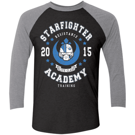 T-Shirts Vintage Black/Premium Heather / X-Small Starfighter Academy 15 Men's Triblend 3/4 Sleeve