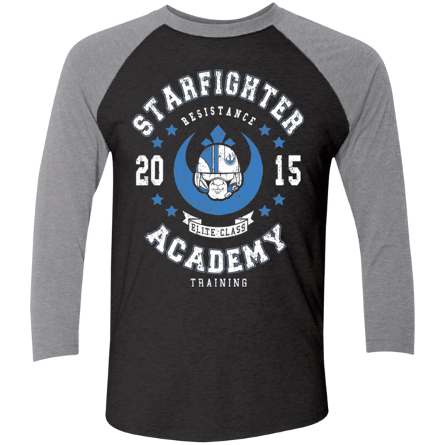 T-Shirts Vintage Black/Premium Heather / X-Small Starfighter Academy 15 Men's Triblend 3/4 Sleeve