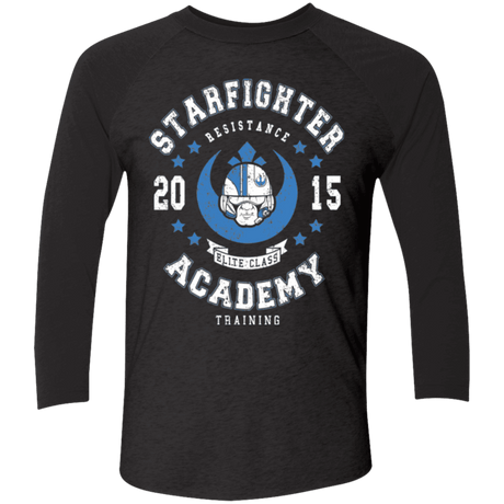T-Shirts Vintage Black/Vintage Black / X-Small Starfighter Academy 15 Men's Triblend 3/4 Sleeve