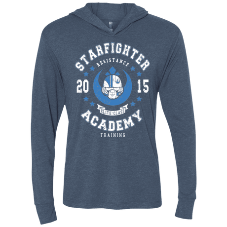 T-Shirts Indigo / X-Small Starfighter Academy 15 Triblend Long Sleeve Hoodie Tee