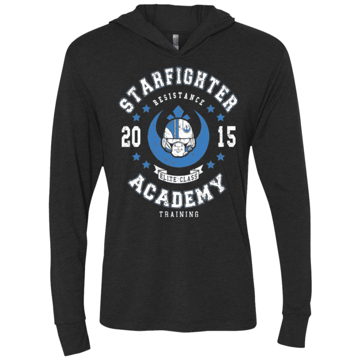 T-Shirts Vintage Black / X-Small Starfighter Academy 15 Triblend Long Sleeve Hoodie Tee