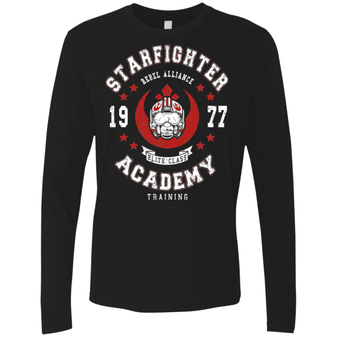 T-Shirts Black / Small Starfighter Academy 77 Men's Premium Long Sleeve