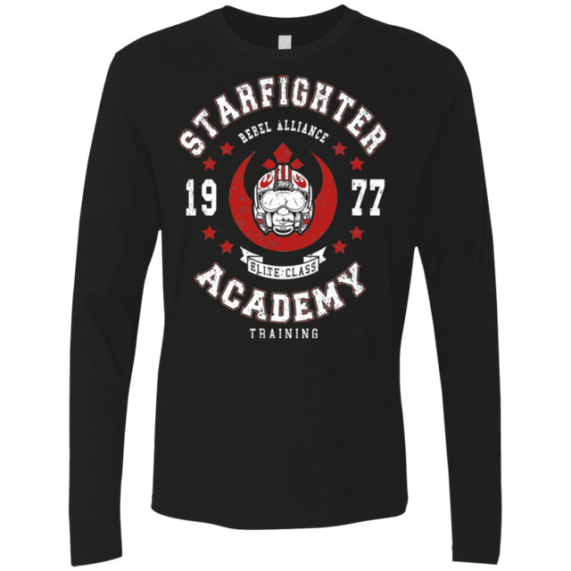 T-Shirts Black / Small Starfighter Academy 77 Men's Premium Long Sleeve