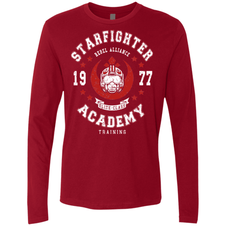 T-Shirts Cardinal / Small Starfighter Academy 77 Men's Premium Long Sleeve