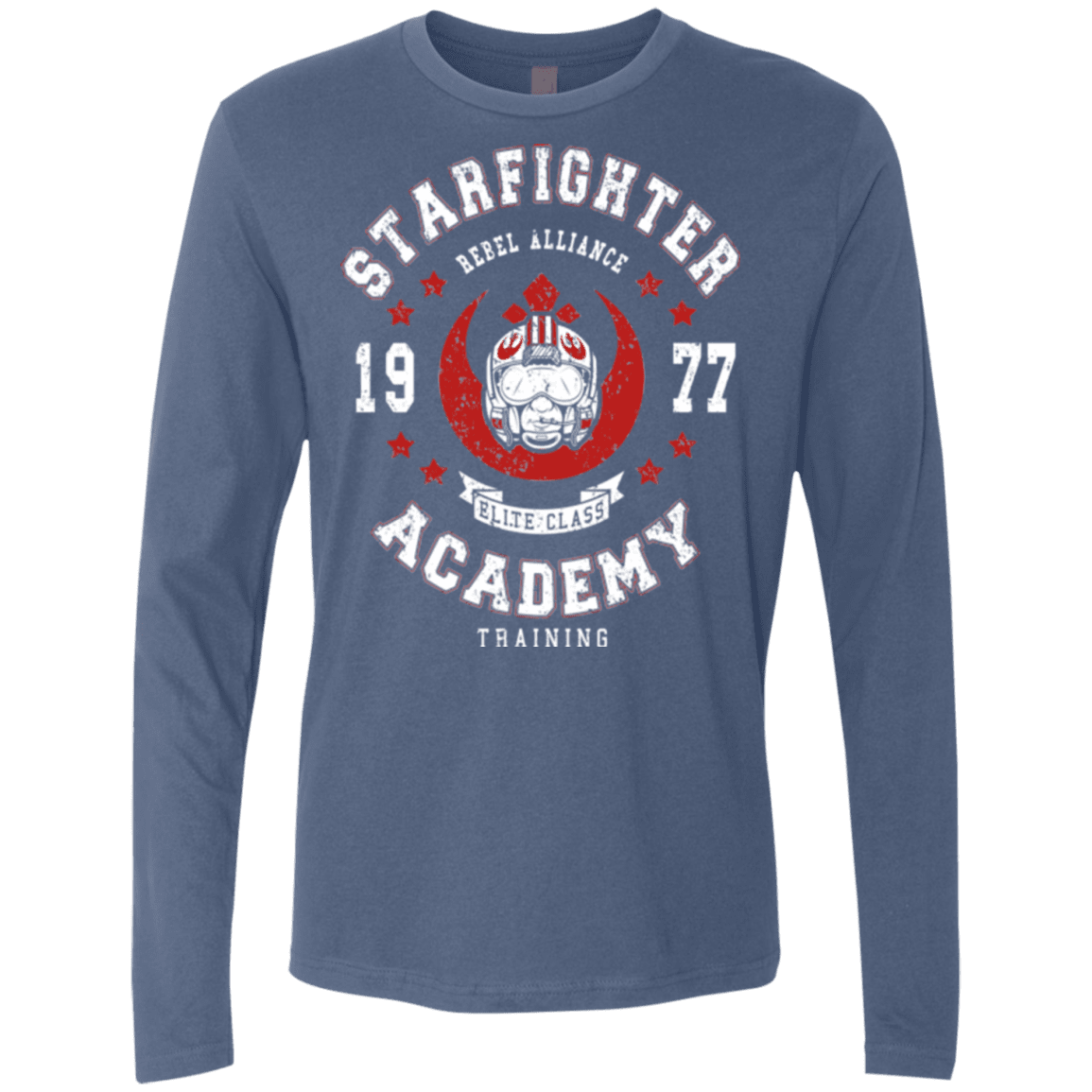 T-Shirts Indigo / Small Starfighter Academy 77 Men's Premium Long Sleeve