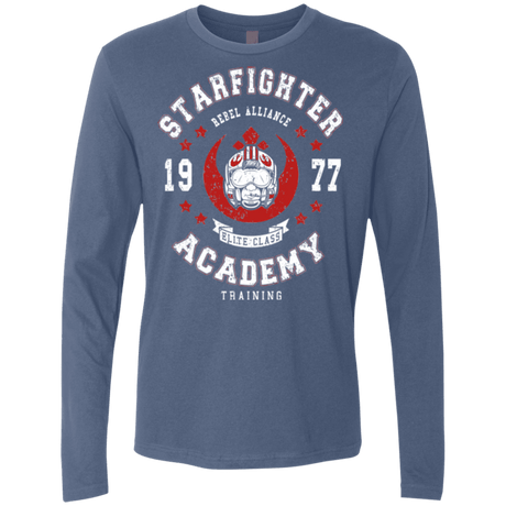 T-Shirts Indigo / Small Starfighter Academy 77 Men's Premium Long Sleeve