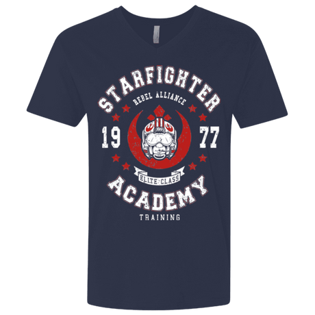 T-Shirts Midnight Navy / X-Small Starfighter Academy 77 Men's Premium V-Neck