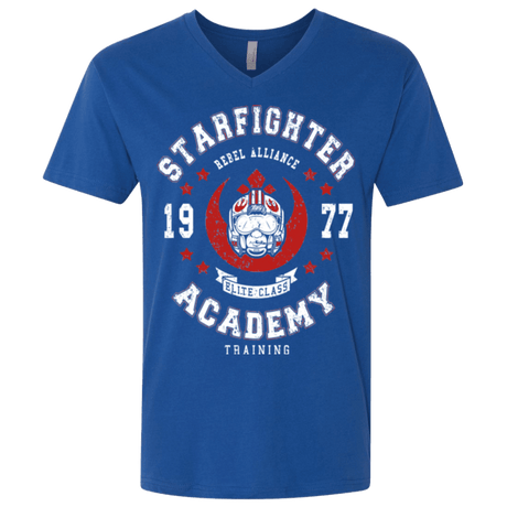 T-Shirts Royal / X-Small Starfighter Academy 77 Men's Premium V-Neck