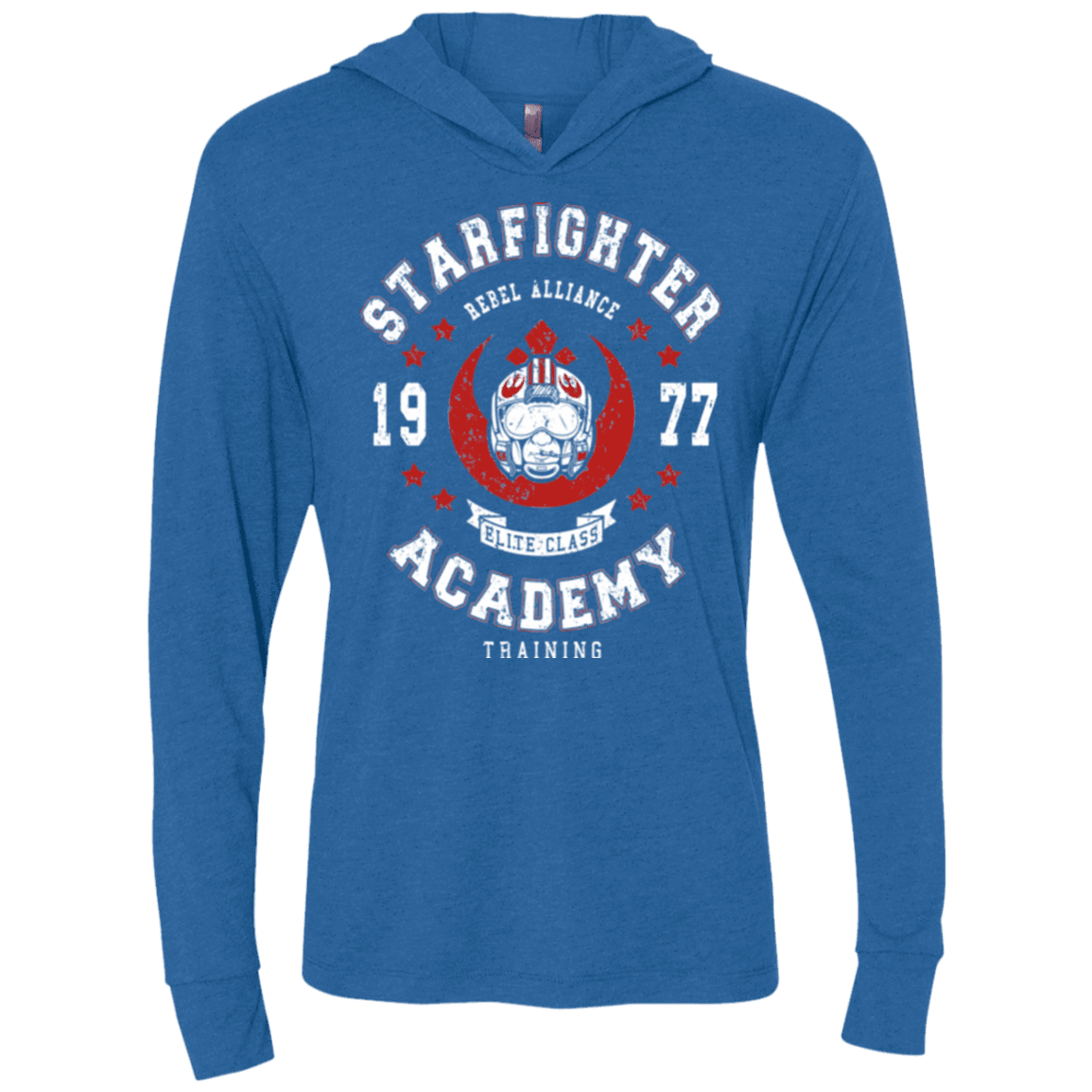 T-Shirts Vintage Royal / X-Small Starfighter Academy 77 Triblend Long Sleeve Hoodie Tee