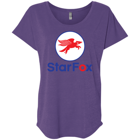 T-Shirts Purple Rush / X-Small Starfox Triblend Dolman Sleeve