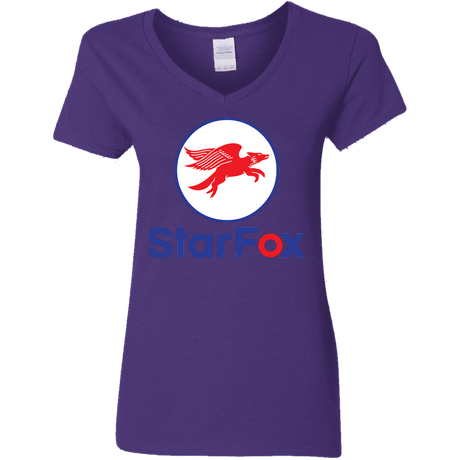 T-Shirts Purple / S Starfox Women's V-Neck T-Shirt