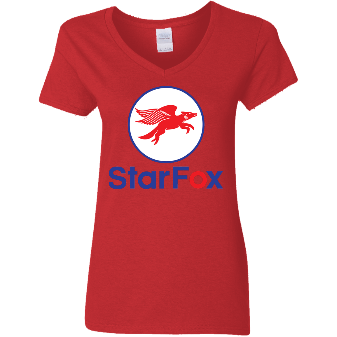 T-Shirts Red / S Starfox Women's V-Neck T-Shirt