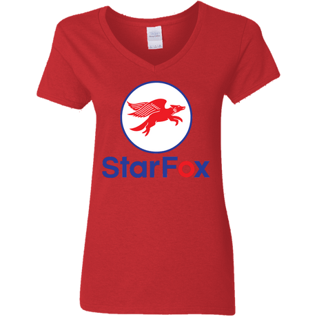 T-Shirts Red / S Starfox Women's V-Neck T-Shirt