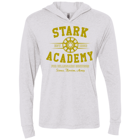 T-Shirts Heather White / X-Small Stark Academy Triblend Long Sleeve Hoodie Tee