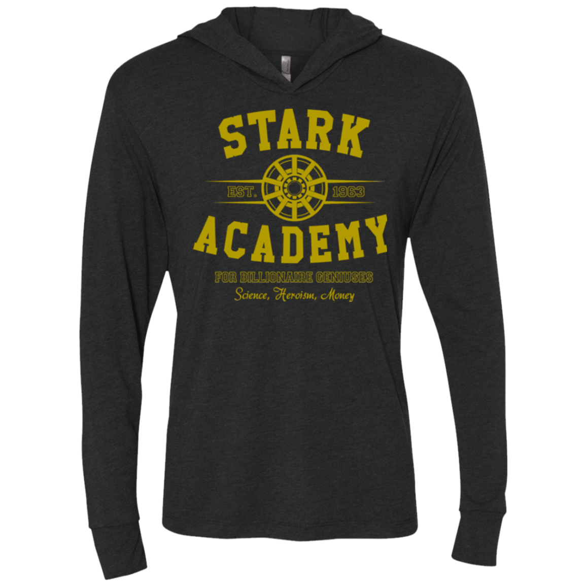 T-Shirts Vintage Black / X-Small Stark Academy Triblend Long Sleeve Hoodie Tee