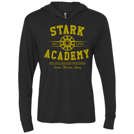 T-Shirts Vintage Black / X-Small Stark Academy Triblend Long Sleeve Hoodie Tee