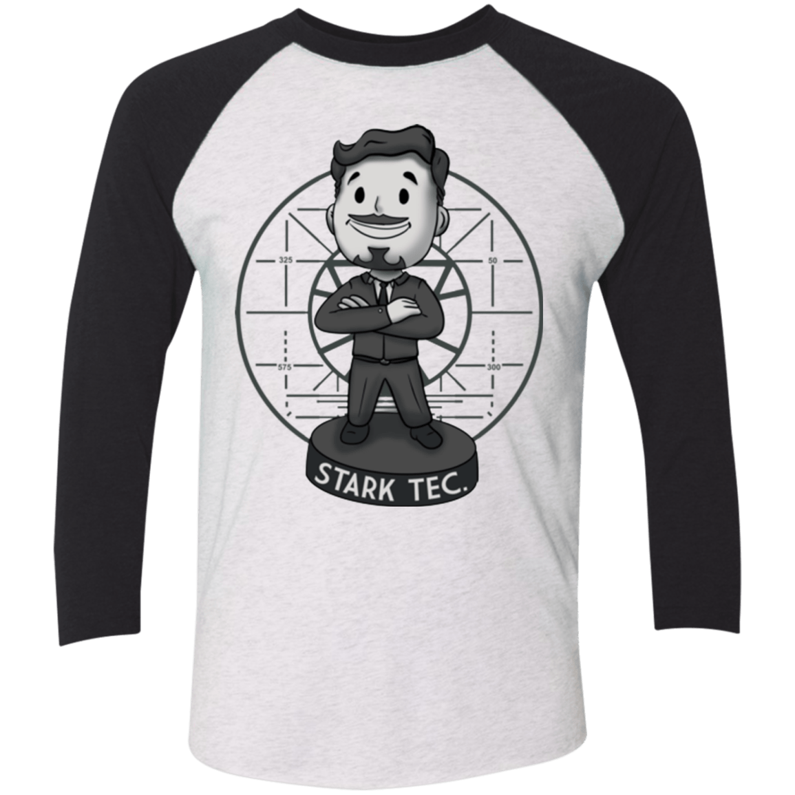 T-Shirts Heather White/Vintage Black / X-Small Stark boy Men's Triblend 3/4 Sleeve
