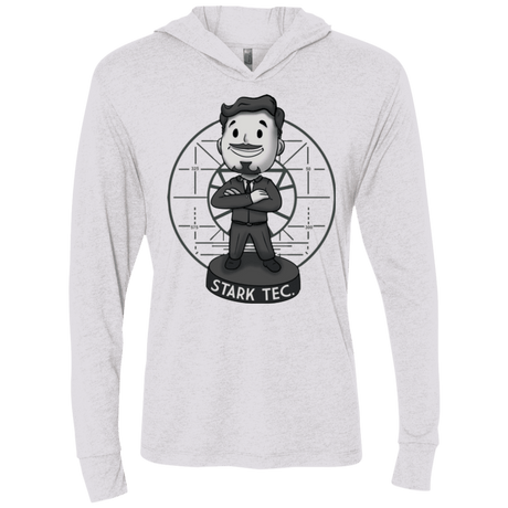 T-Shirts Heather White / X-Small Stark boy Triblend Long Sleeve Hoodie Tee